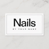 Nail Salon Nail-technicus Plain Minimal Visitekaartje (Voorkant)