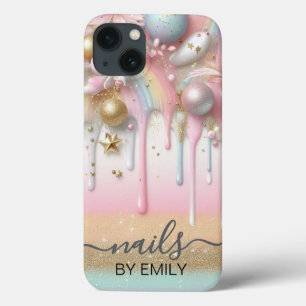 Nail Salon Poolse Pastel Drip Branding iPhone 13 Hoesje