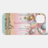 Nail Salon Poolse Pastel Drip Branding Case-Mate iPhone Case (Achterkant (horizontaal))