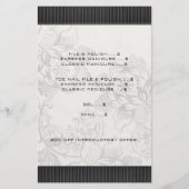 Nail Salon Price List Flyer {floral backside} (Achterkant)