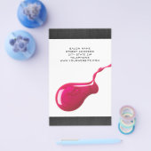 Nail Salon Price List Flyer {floral backside} (Enkel)