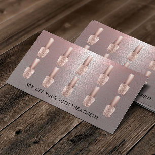 Nail Salon Roos Gold Metal Poolse Manicurist Klantenkaartje