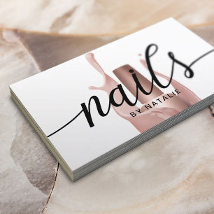 Nail Salon Roos Gold Poolse bottelaar Visitekaartje