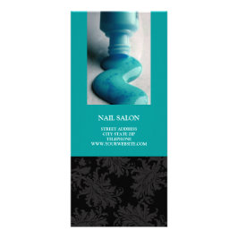 Nail Salon Services Prijslijst {Blauwgroen blauw} Reclamekaart