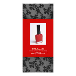 Nail Salon Services prijslijst {rood} Reclamekaart