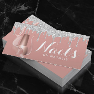 Nail Salon Silver Drift Roos Gold Manicurist Visitekaartje