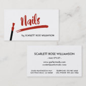 Nail Salon Stylist Visitekaartjes (Voorkant / Achterkant)