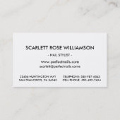Nail Salon Stylist Visitekaartjes (Achterkant)