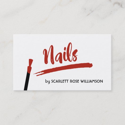 Nail Salon Stylist Visitekaartjes (Voorkant)