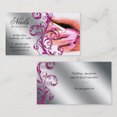 Nail Salon Visitekaartje Glitter Pink Silver 2 (Voorkant / Achterkant)