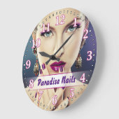 Nail Salon  wandklok Grote Klok (Hoek)