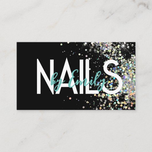 Nail Studio Designer Galaxy Art Blauwgroen zwart Visitekaartje (Voorkant)