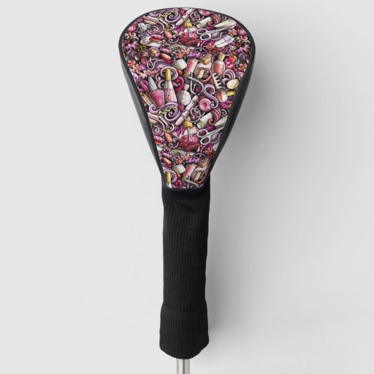 Nail Studio Pattern Golfheadcover (Voorkant)