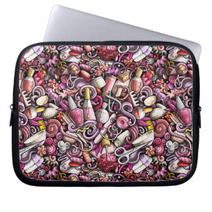 Nail Studio Pattern Laptop Sleeve