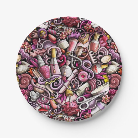 Nail Studio Pattern Papieren Bordje (Voorkant)