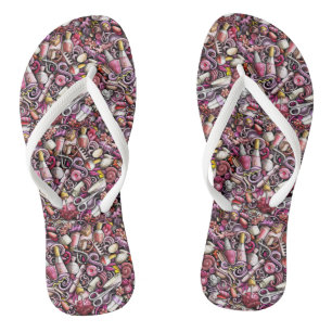 Nail Studio Pattern Teenslippers