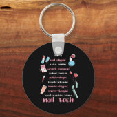 Nail Tech Beautician Fingernagels Nail Tech Gift Sleutelhanger (Voorkant)