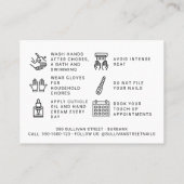 Nail Tech Blush Pink Script Klantenkaartje (Achterkant)