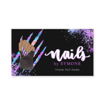 Nail Tech Bold Holographic Your Logo Visitekaartje