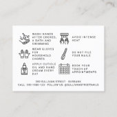 Nail Tech Gel Poolse Aftercare Appointcard Visitekaartje (Achterkant)