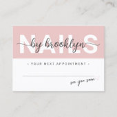 Nail Tech Gel Poolse Aftercare Appointcard Visitekaartje (Voorkant)