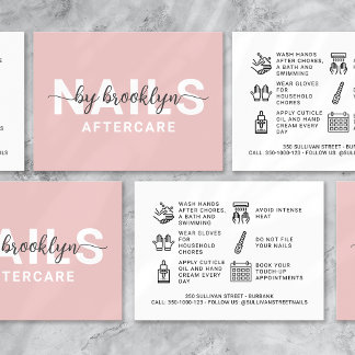 Nail Tech Gel Poolse Aftercare Card Visitekaartje