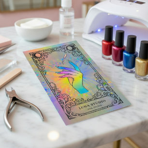 Nail Tech   Holografische Hemelse Nagelstudio Visitekaartje