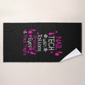 Nail Tech met Tattoos Badhanddoek (Badhanddoek)