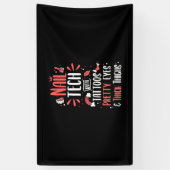 Nail Tech met Tattoos Spandoek (Verticaal)