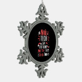 Nail Tech met Tattoos Tin Sneeuwvlok Ornament (Links)