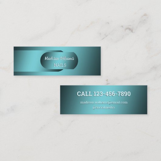 Nail Tech Mini Visitekaartje (Voorkant / Achterkant)