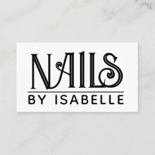 Nail Tech Nail Artiste Gold Black Carte de visite