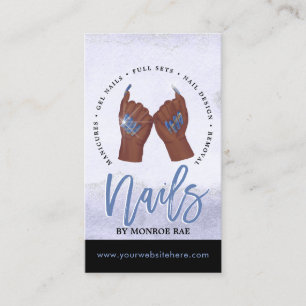 Nail Tech/Nails Salon Blue Glam Visitekaartje