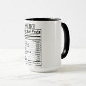 Nail Tech Nutrition Facts Mug (Devant droit)