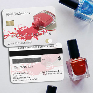 Nail Tech polonais crédit Carte de visite