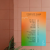 Nail Tech Prijs Menu Lijst Holografische Gradiënt Poster