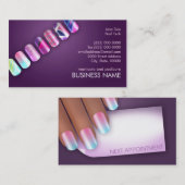 Nail Tech Professionals Business Card Template Visitekaartje (Voorkant / Achterkant)