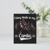 Nail Tech Sport Cosmetics Nail Filing Manicurist Briefkaart (Staand voorkant)