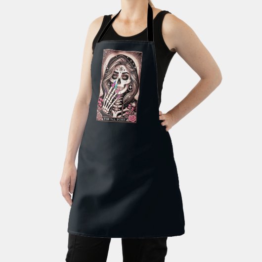 Nail Tech Tarot Theme Zwart Schort (Insitu)