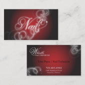 Nail Tech Visitekaartje Elegant Flourish Glow (Voorkant / Achterkant)