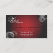 Nail Tech Visitekaartje Elegant Flourish Glow (Achterkant)