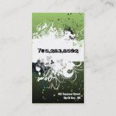 Nail Tech Visitekaartje Grunge Splatter Green (Achterkant)