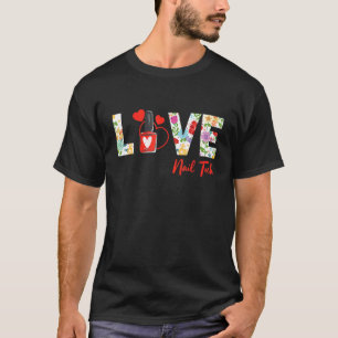 Nail Tech Werk Uniform Nagellak Love Heart T-shirt