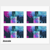Nail Technicia Colorful Splatter Design Rechthoekige Sticker (Vel)