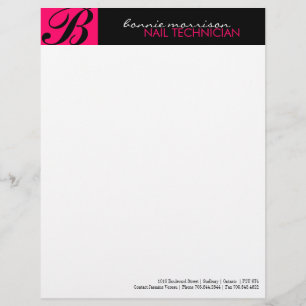 Nail Technicia Letterhead of Flyer Briefhoofd