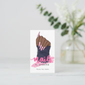 Nail Technicia Salon Logo Visitekaartje (Staand voorkant)