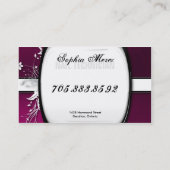 Nail Technicia Visitekaartje Bold Floral Metallic (Achterkant)