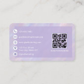 Nail Technician Iridescent QR Code Professional Visitekaartje (Achterkant)