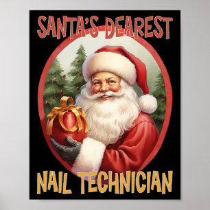 Nail Technician Kerstvakantie Love Xmas Poster