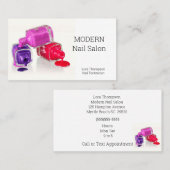 Nail Technicien Clou Carte de visite polonais (Devant / Derrière)